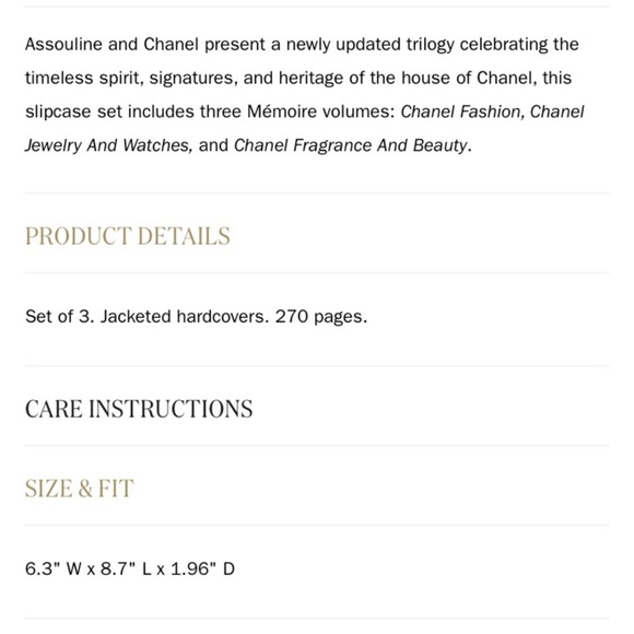 CHANEL Accents Chanel Coffee Table Book Set Poshmark